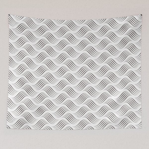Item preview, Dark Brown and White Wavy Tessellation Pattern Pairs DE 2022 Popular Color Nomad DET697 designed and sold by ColorOfTheYears.