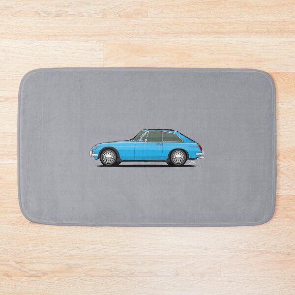 Item preview, MG B GT Single side view illustration - Blue designed and sold by RJWautographics.