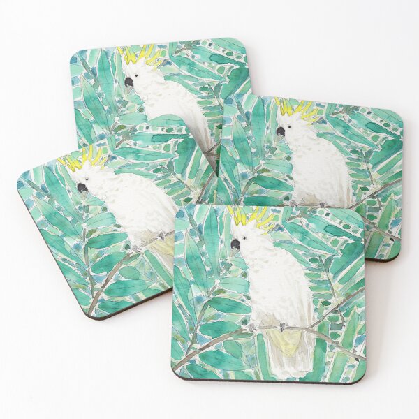 Item preview, Cockatoo loose watercolor designed and sold by Rebecca Reck Art.