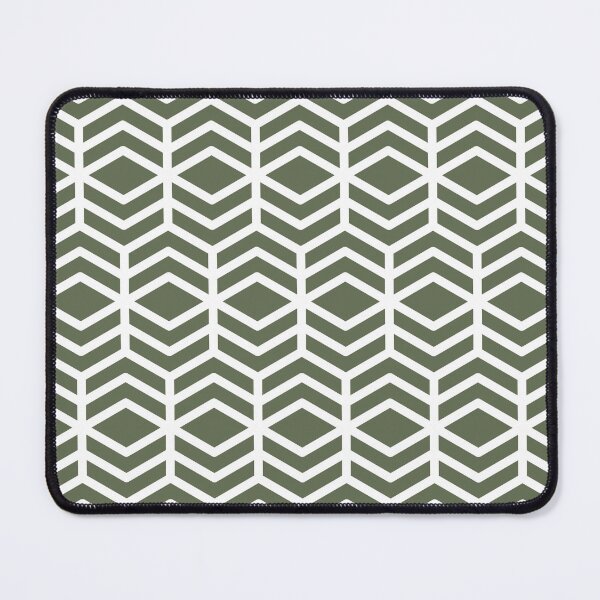 Item preview, Green and White Chevron Line Shape Pattern Pairs DE 2022 Popular Color Hinterland DET509 designed and sold by ColorOfTheYears.