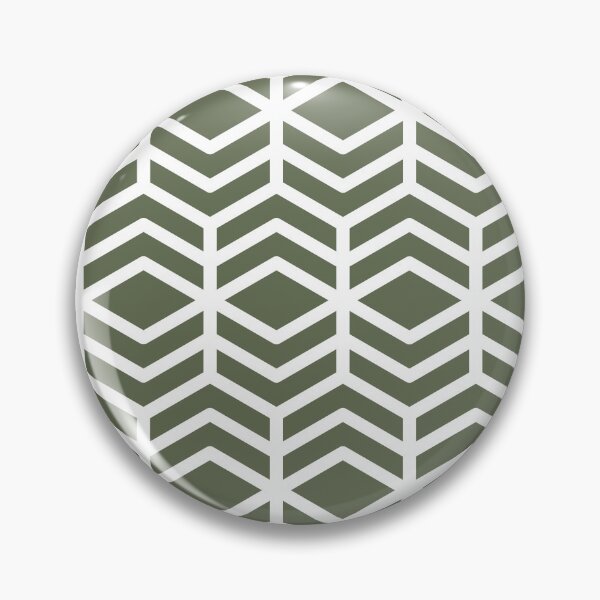 Item preview, Green and White Chevron Line Shape Pattern Pairs DE 2022 Popular Color Hinterland DET509 designed and sold by ColorOfTheYears.