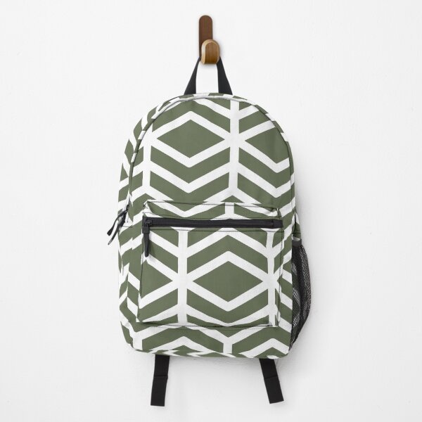 Item preview, Green and White Chevron Line Shape Pattern Pairs DE 2022 Popular Color Hinterland DET509 designed and sold by ColorOfTheYears.