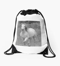 Stephanies Storm in Black & White Drawstring Bag