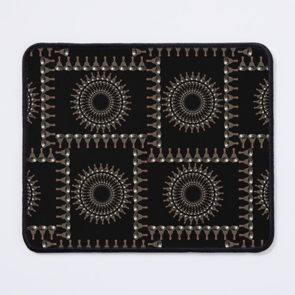 Item preview, Bellringer Motif Woven Circles and Lines on Black Repeat 5748 designed and sold by Art in My Loft.
