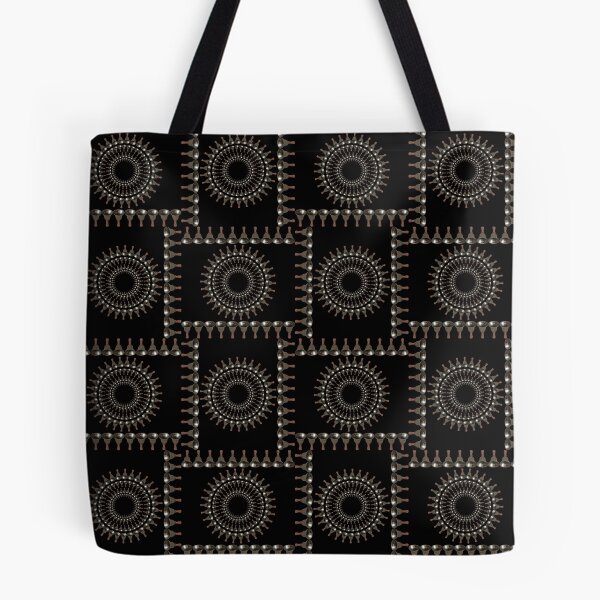 Item preview, Bellringer Motif Woven Circles and Lines on Black Repeat 5748 designed and sold by Art in My Loft.