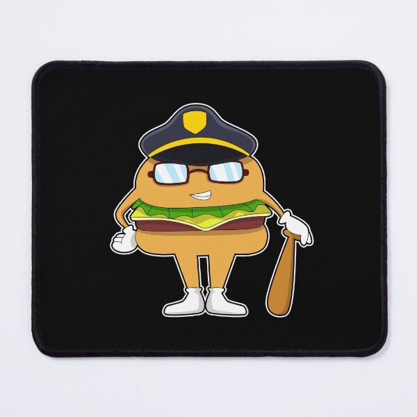 Item preview, Burger as Police officer with Police hat designed and sold by Snabdesign84.