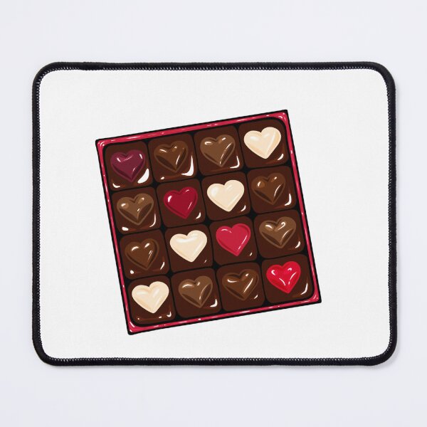 Item preview, Cute Box of Valentine's Day Heart Chocolates - Cartoon-Style Illustration designed and sold by JennCreatesArt.
