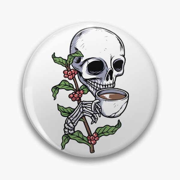 Item preview, Skull Drinking Coffee and Coffee Tree designed and sold by Ala Muk.