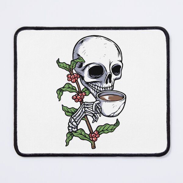 Item preview, Skull Drinking Coffee and Coffee Tree designed and sold by Ala Muk.