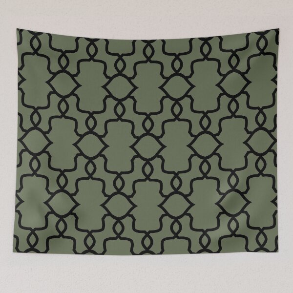 Item preview, Black and Green Ornamental Shape Pattern 4 Pairs DE 2022 Popular Color Hinterland DET509 designed and sold by ColorOfTheYears.