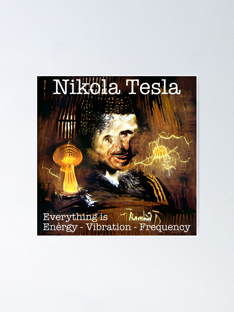 "Nikola Tesla Energy, vibration, frequency" Poster for Sale by