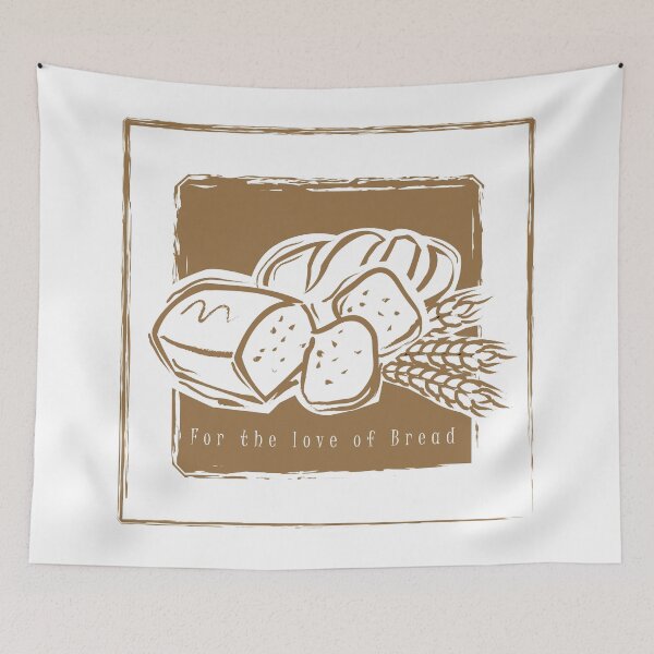 Item preview, Original Illustration of Food the Love of Bread Bakery Style with Wheat classic design designed and sold by DappleDesign.