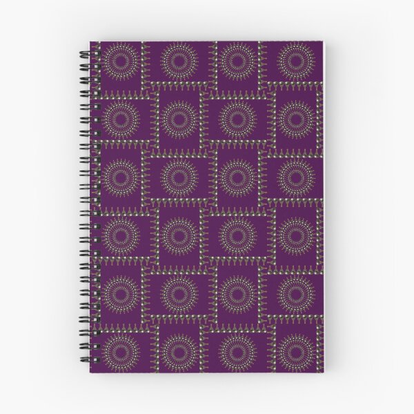 Item preview, Bellringer Motif Woven Circles and Lines on Dark Plum Repeat 5748 designed and sold by Art in My Loft.