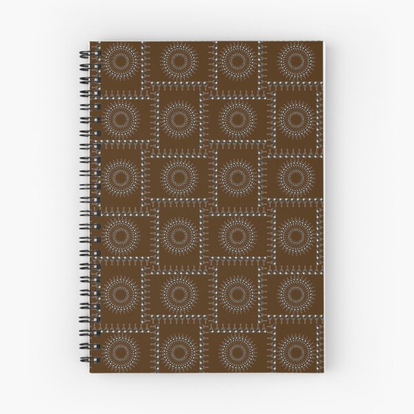 Item preview, Bellringer Motif Woven Circles and Lines on Brown Repeat 5748 designed and sold by Art in My Loft.
