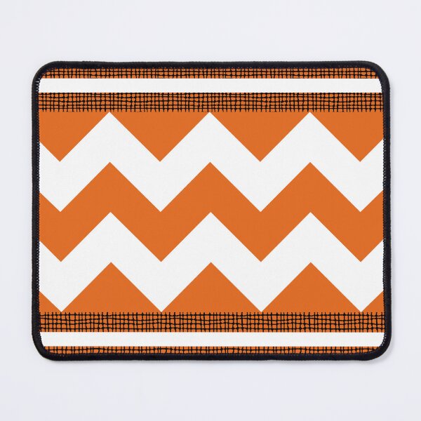 Item preview, Geometric Zig Zag Texture Pattern White and Terracotta Orange designed and sold by QuestingPixel.