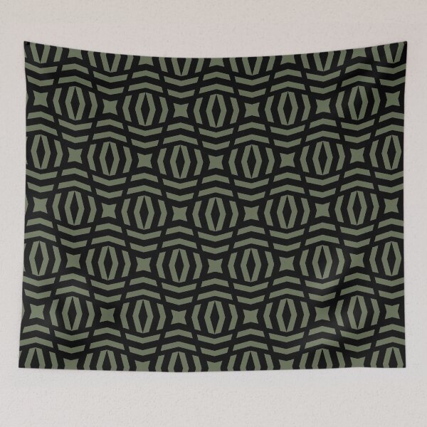 Item preview, Black and Green Tessellation Line Pattern 26 Pairs DE 2022 Popular Color Hinterland DET509 designed and sold by ColorOfTheYears.