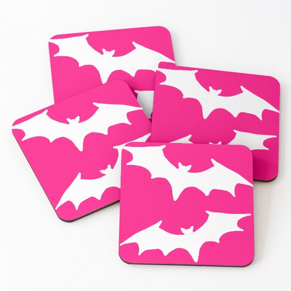 Item preview, Hot pink and white bat print designed and sold by DemonicGloom.