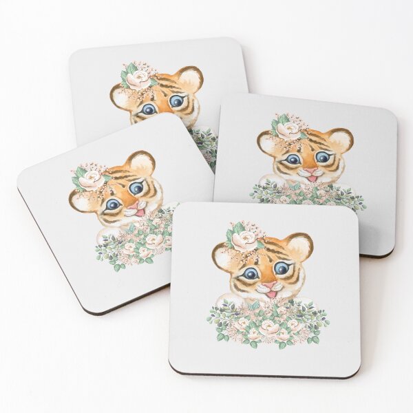 Item preview, Tiger With Flowers designed and sold by RheaRealm.