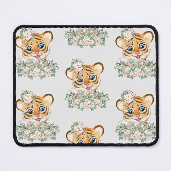 Item preview, Tiger With Flowers designed and sold by RheaRealm.