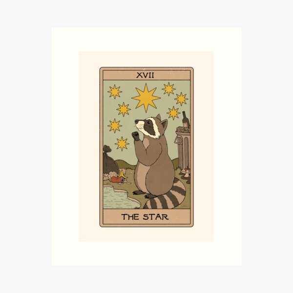The Star - Raccoons Tarot Art Print