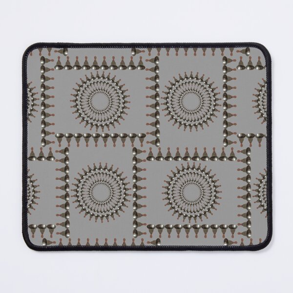 Item preview, Bellringer Motif Woven Circles and Lines on Grey Repeat 5748 designed and sold by Art in My Loft.