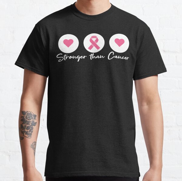 Cancer Women T-Shirt Stronger Than Cancer Shirt Breast Cancer Tee Cancer Support T-Shirt Pink Rainbow T-Shirt Fuck Cancer Shirt