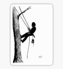 Arborist tree surgeon using chainsaw Sticker