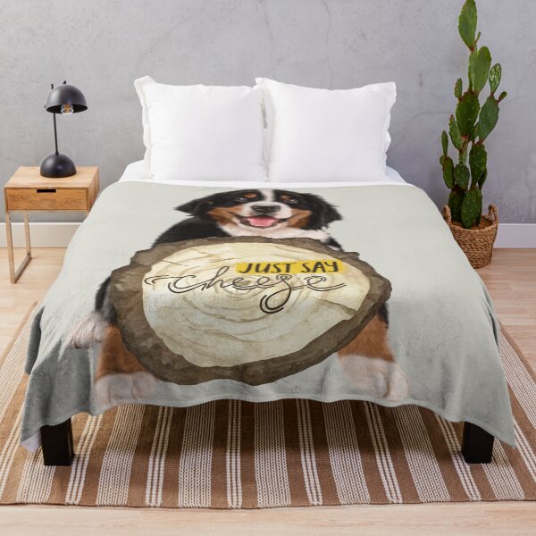 Bernese Mountain Dog: Bernese Mt. Dog With Inspirational Quote   Throw Blanket