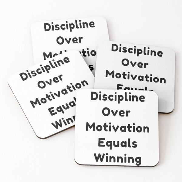 Item preview, Discipline Over Motivation Equals Winning Statement Design designed and sold by Craftynistia.