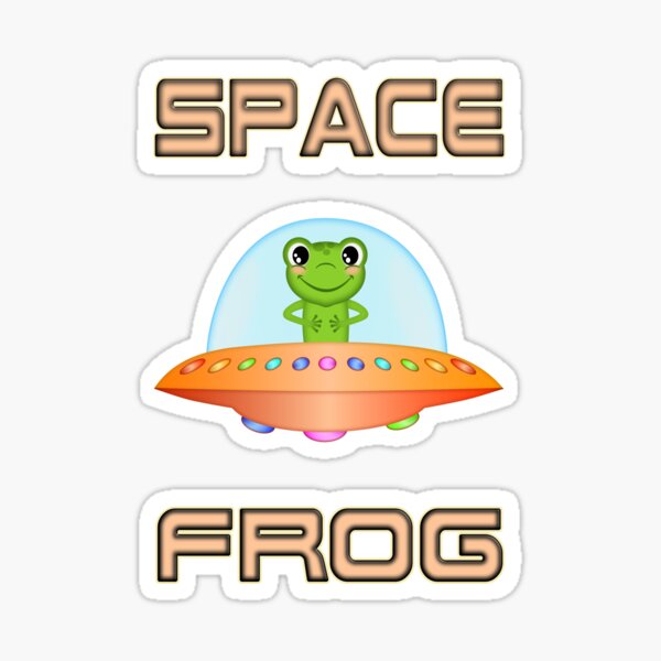 Space Frog - Weltraumfrosch im Ufo Sticker