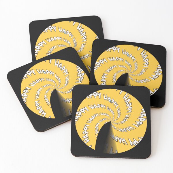 Item preview, Happy - happy twirled 3D yellow - black with a smiley face - smile designed and sold by kikidu21.