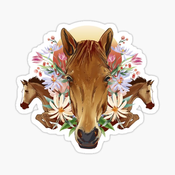 Item preview, Horses and Flowers designed and sold by Angelandspot.