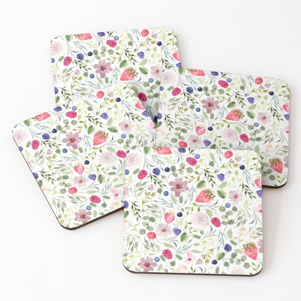 Item preview, Berry bliss | fruit and floral watercolor designed and sold by Harpley Design Studio.