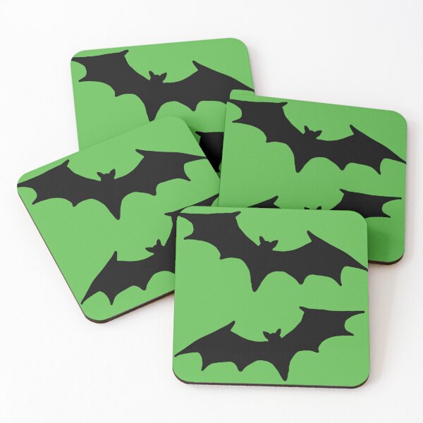 Item preview, Apple green black bat print designed and sold by DemonicGloom.