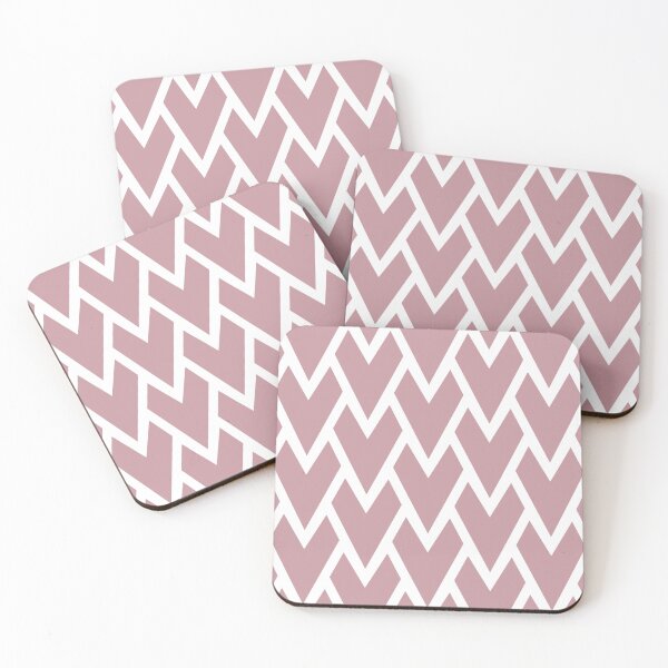 Item preview, Pink and White Tessellation Line Pattern 17 Pairs DE 2022 Popular Color Rose Meadow DE6025 designed and sold by ColorOfTheYears.