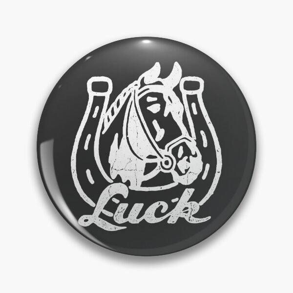 Item preview, Lucky Horse with Horseshoe (White - Distressed) designed and sold by Obscura Tee.