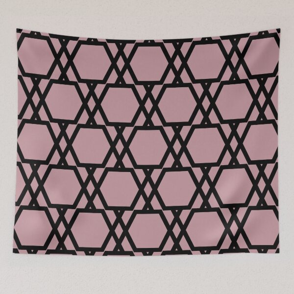 Item preview, Black and Pink Tessellation Line Pattern 20 Pairs DE 2022 Popular Color Rose Meadow DE6025 designed and sold by ColorOfTheYears.