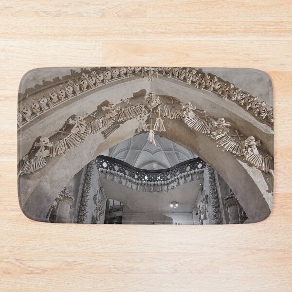 Item preview, Sedlec Ossuary Entrance Photo Art, Skull Bone Church designed and sold by Sedlec Ossuary Project.