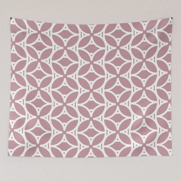 Item preview, Pink and White Tessellation Line Pattern 37 Pairs DE 2022 Popular Color Rose Meadow DE6025 designed and sold by ColorOfTheYears.
