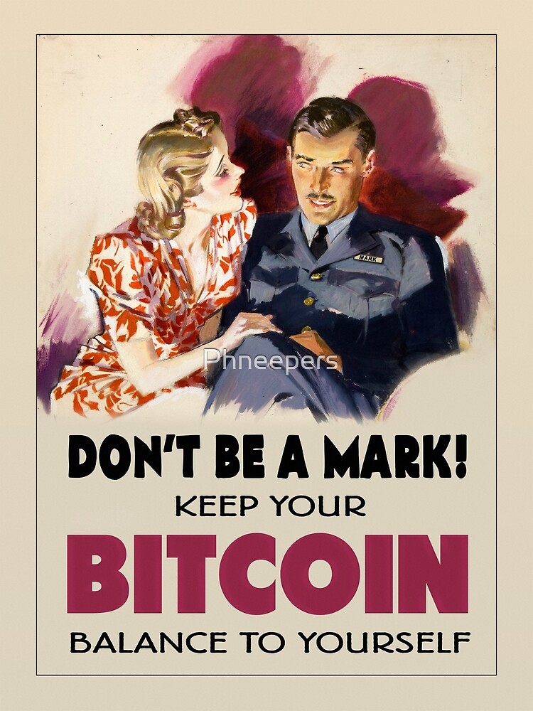 Disover Bitcoin - Don't be a Mark! Premium Matte Vertical Poster