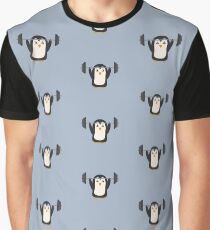 Penguin Weightlifting Graphic T-Shirt