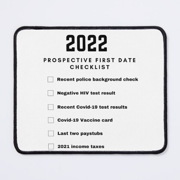 Item preview, 2022 Perspective 1st Date Checklist designed and sold by noveltymart.