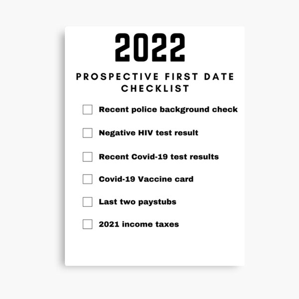 Item preview, 2022 Perspective 1st Date Checklist designed and sold by noveltymart.