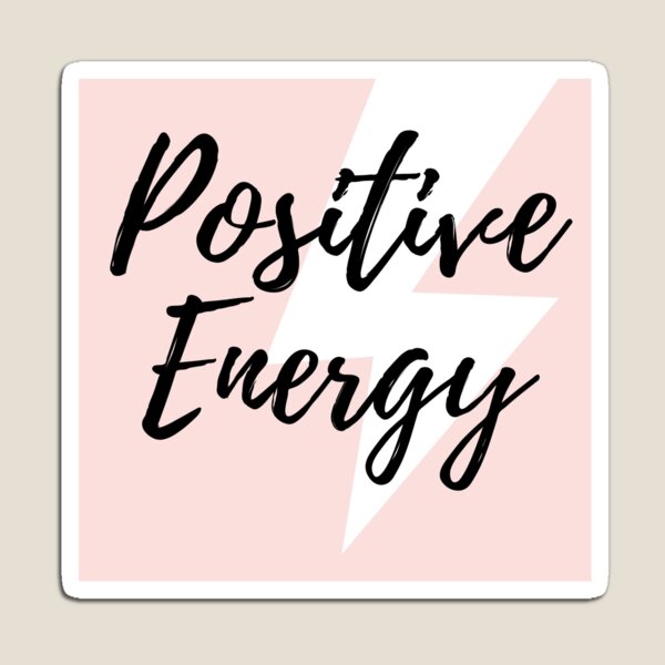 Positive Energy Lettering Pink Sticker