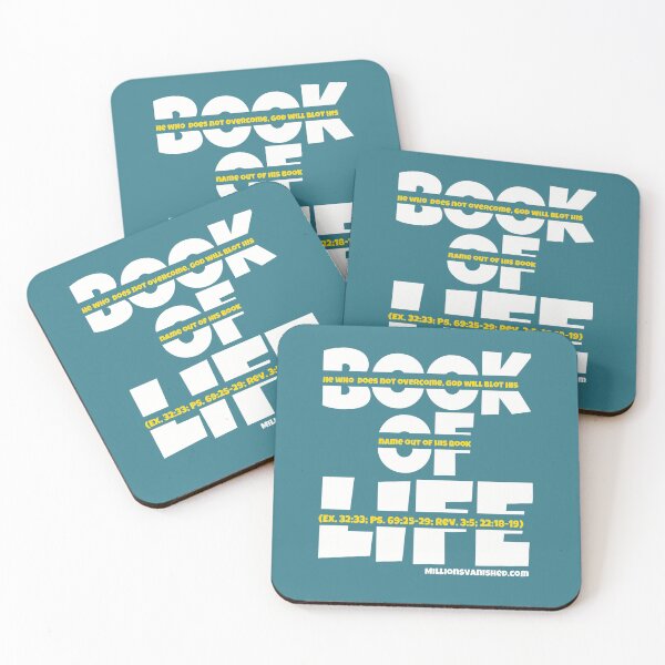 Book of Life Gold - Christian Coasters (Set of 4)