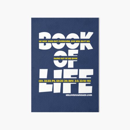 Book of Life Gold - Christian  Art Board Print