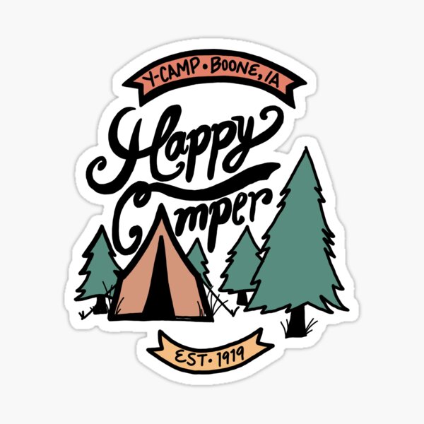 Item preview, Y Camp Happy Camper  designed and sold by DesMoinesYCamp.