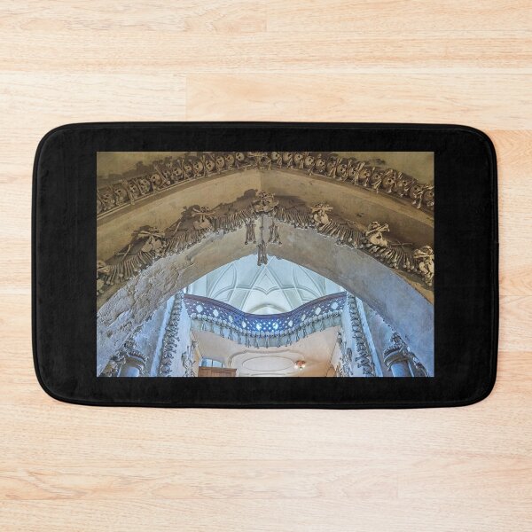 Item preview, Sedlec Ossuary Entrance Photo Art, Skull Bone Church designed and sold by Sedlec Ossuary Project.