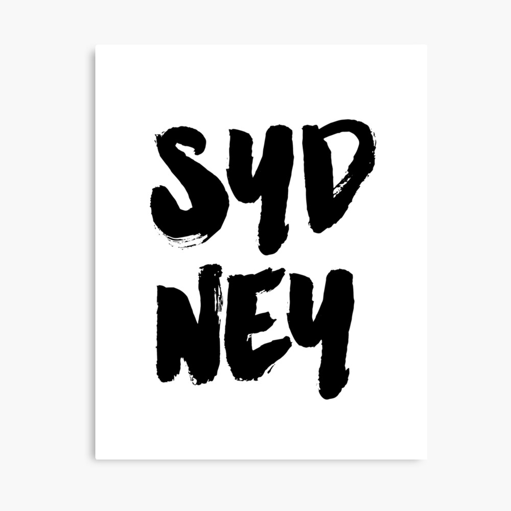 Sydney Print Wandkunst Schwarz Weiss Kunst Inneneinrichtungen Reiseplakat Australien Poster Typografische Print Monochrome Kunst Fotodruck Von Nathanmoore Redbubble