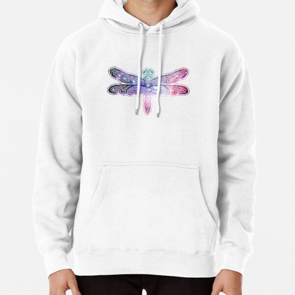 Stellar Dragonfly - Pink/Purple Sky Pullover Hoodie